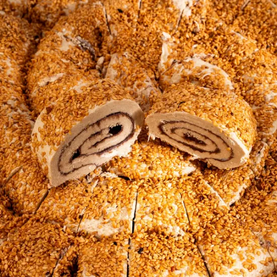 5 KG Tepsi Susamlı Çikolatalı Saray Burma Helva resmi